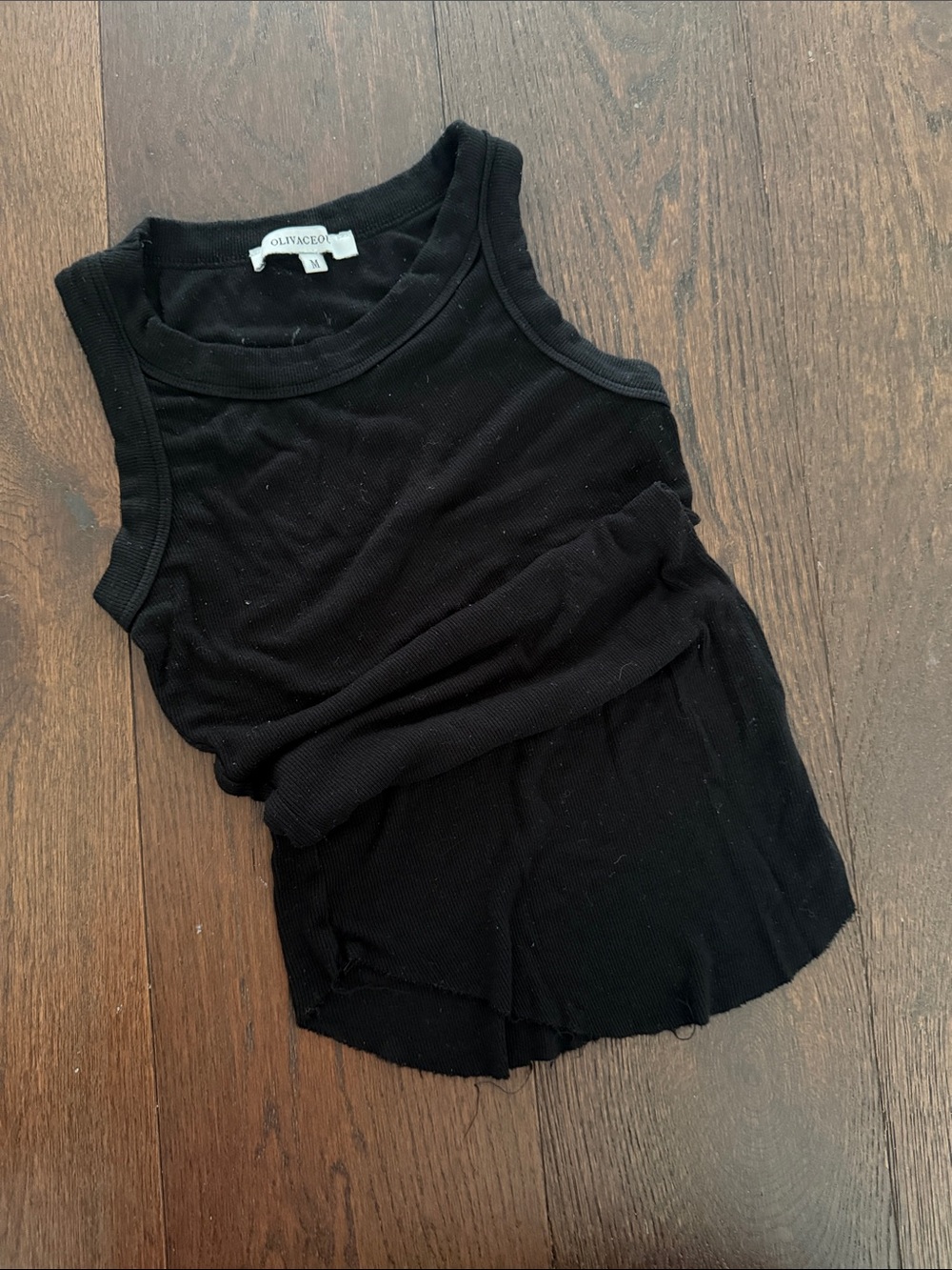 Olivaceous Black Ribbed Tank